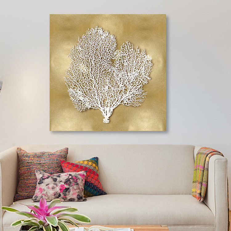 «Sea Fan II», impression sur toile, H 12 po x l 12 po x P 1,5 po, Toile tendue, Pas de tapis
