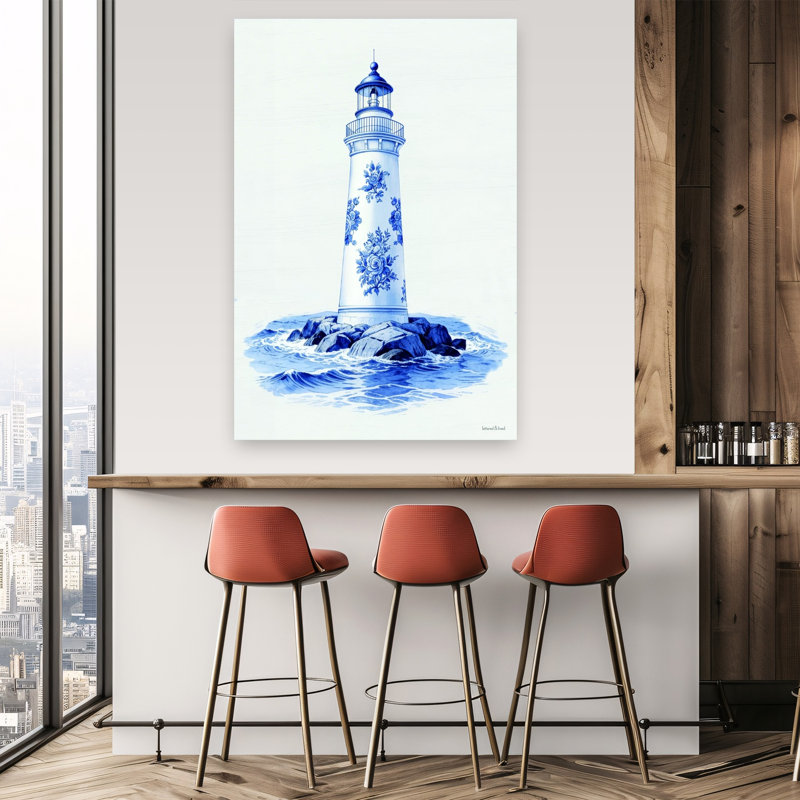 «Coastal Toile Leakouse», impression abstraite d'art mural côtier, H 60 po x l 40 po