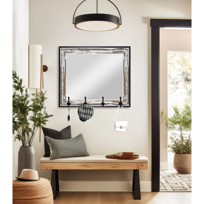 Miroir Marle, Brun / crème vieilli