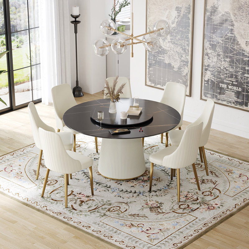 Rond Burritt, H 29,53 po x l 59,05 po x L 59,05 po, Noir