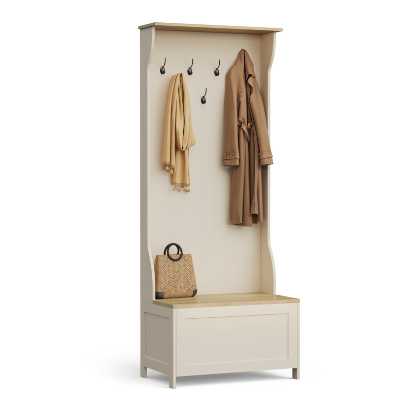 Ash Hall Hall Tree 71cm Wide with Bench and Shoe Storage