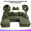 Canapé modulaire en U 94,5 po à assise profonde et sans assemblage-129498829