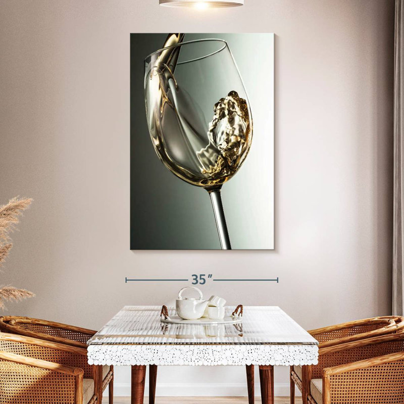 Yarlin Smooth White Wine, 51" H x 34" W