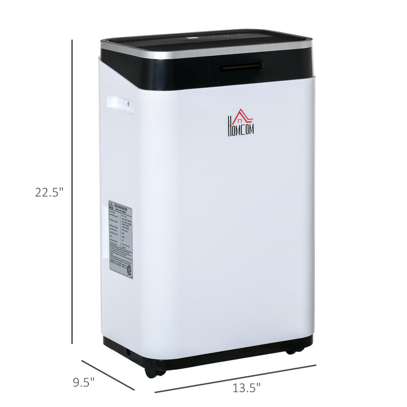 HomCom 42 Pints Console Dehumidifier for Rooms up to 215 Cubic Feet
