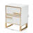 Krune 2 - Drawer Nightstand in White/Gold