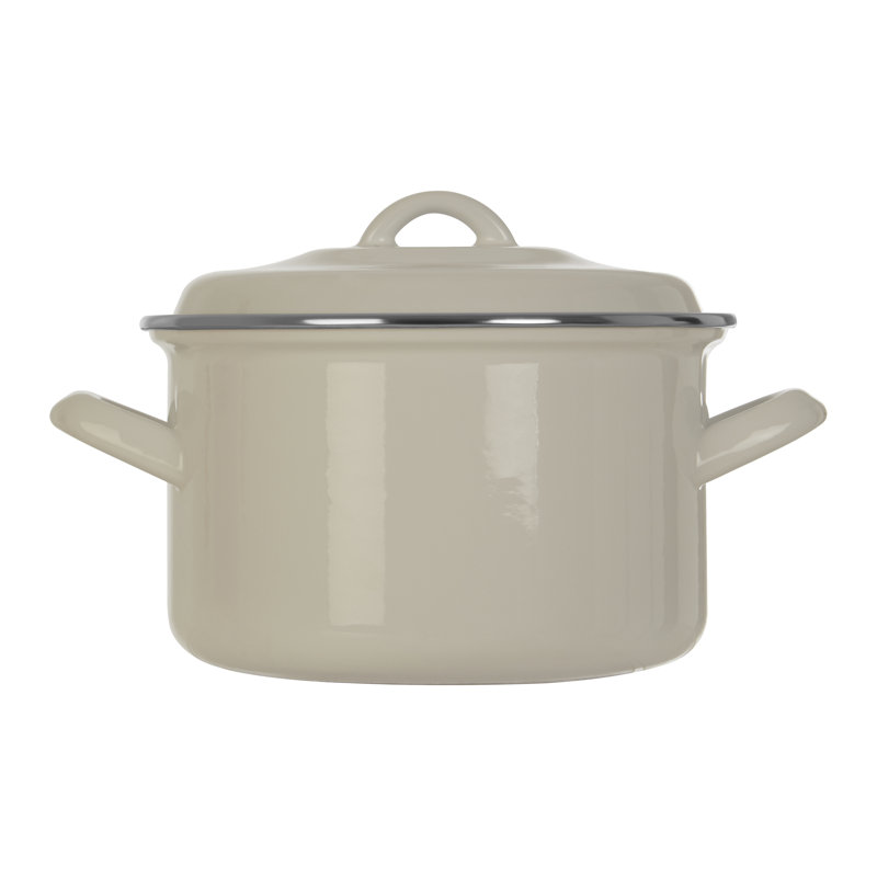 Danielburnham 2.6 l Aluminium Round Casserole, White