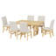 Table de salle à manger extensible 7 pièces Traditional avec rallonge papillon 12 po et 6 Chiars-1628524079-1628524078