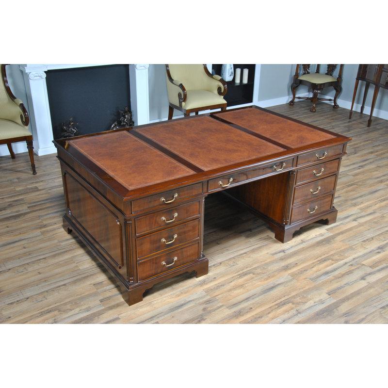 Bureau de direction Ceballos, H 31 po x l 80 po x P 30 po, Brown