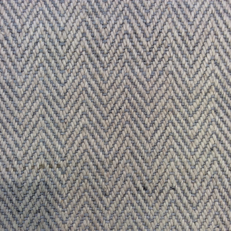 Hogan Chevron Handmade Hand-Woven Wool Oatmeal Area Rug, Rectangle 3'3" x 5'3"