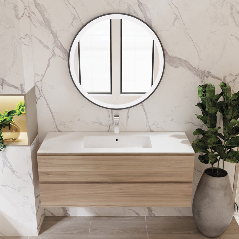 Meuble-lavabo simple DAX Pasadena en pin 48 po avec lavabo brillant Toscana