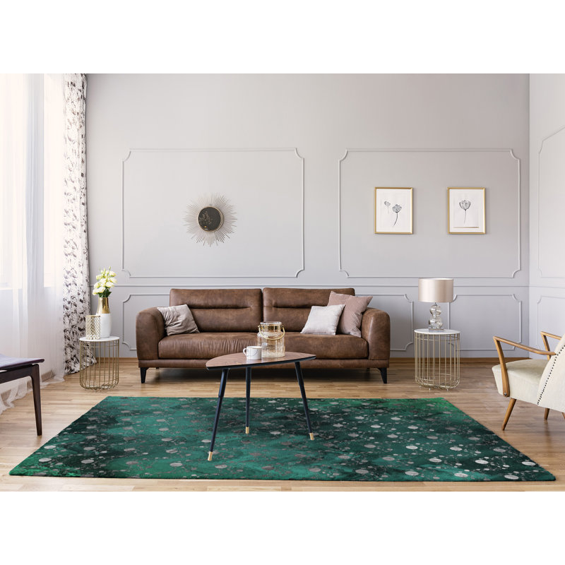 Tapis de planètes et étoiles vertes, Rectangle 9 pi x 12 pi