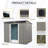8Ft X 6Ft Outdoor Metal Storage With Lockable Sliding Doors And Transparent Plate For Garden, Lawn-123794514