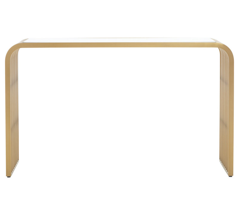 130cm Glass Top Console Table