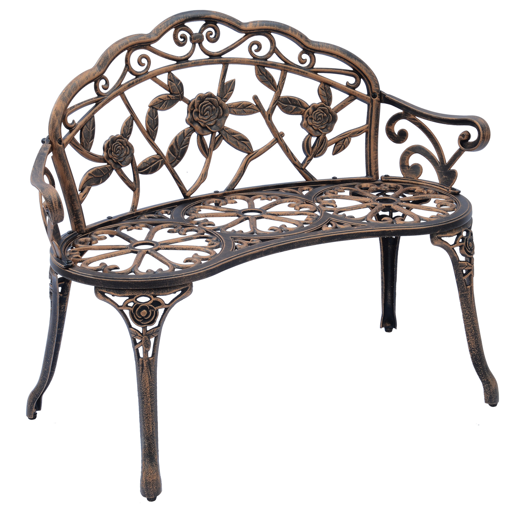 Fleur De Lis Living Westerly Metal Outdoor Bench & Reviews | Wayfair