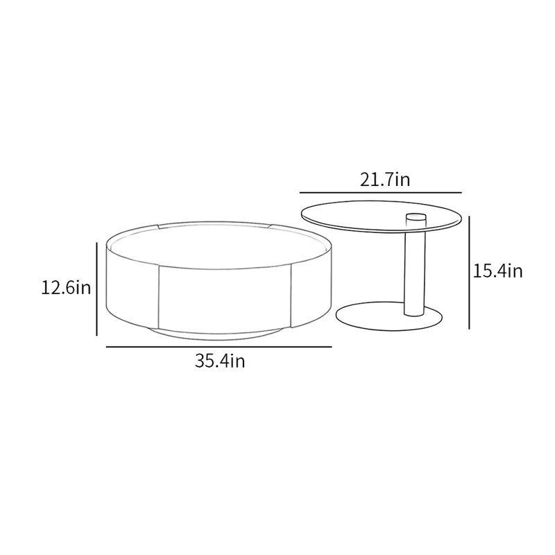 Tables basses simples de style rétro