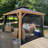 Purple Leaf Aluminium Patio Gazebo with Netting-82512207