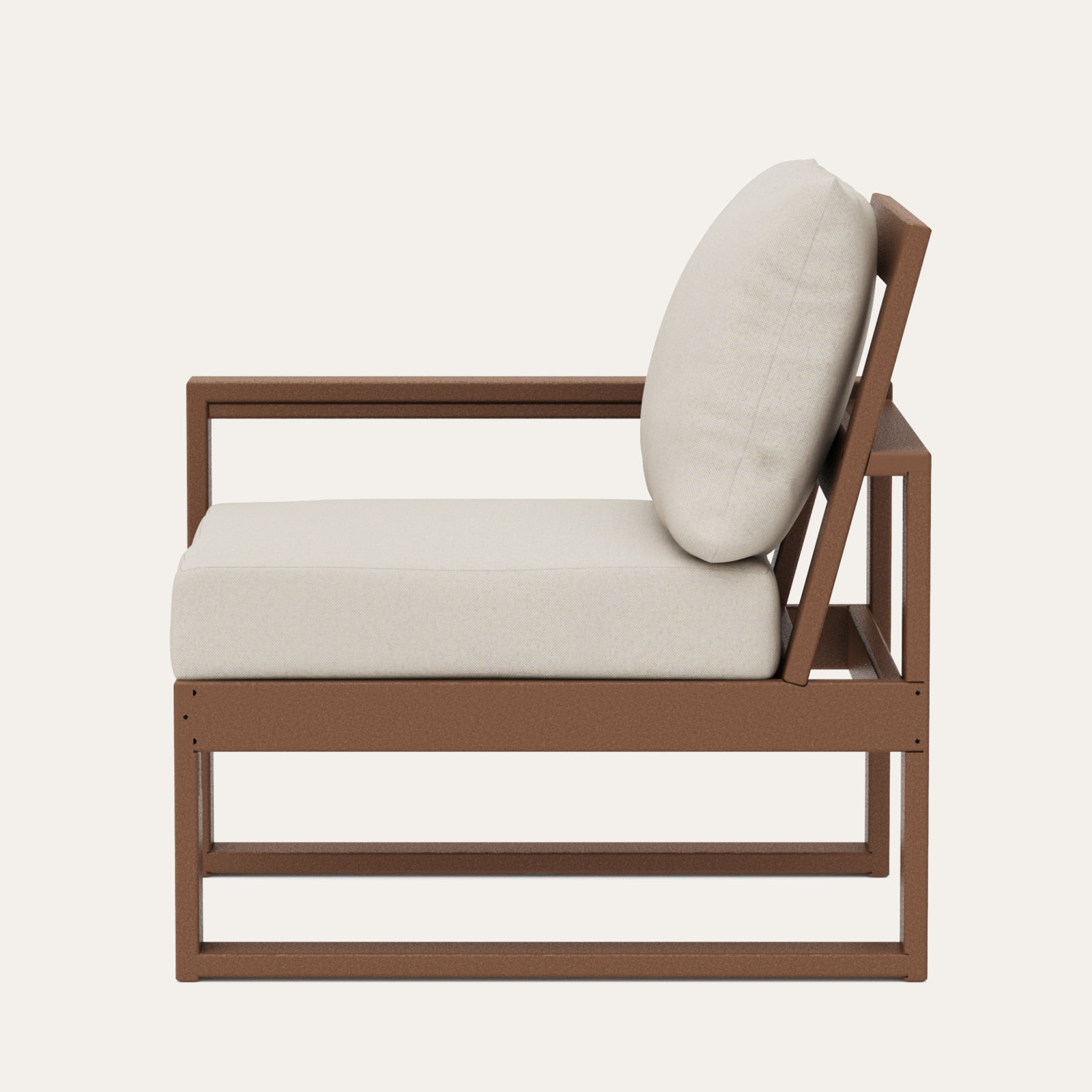 Edge Patio Lounge Chair, Dune Burlap, Teak