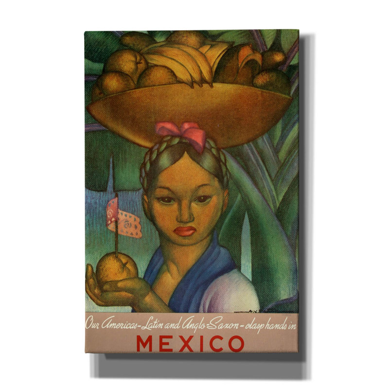 "Fruta De Mexico" par Vintage Posters, H 18 po x l 12 po x P 0,75 po