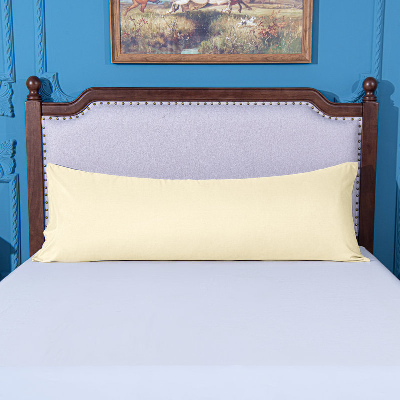 Luxe Microfiber Cover Body Pillow, Ivory white