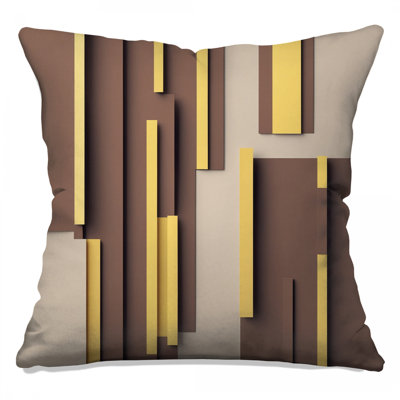 Coussins décoratifs recto-verso brun et brun