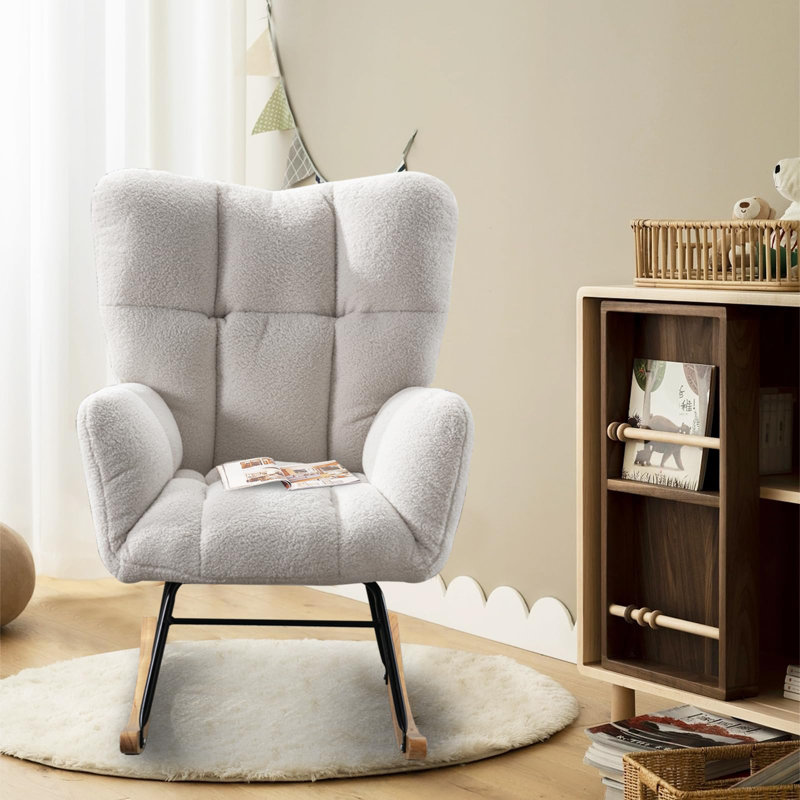 Chaise berçante Ghyslain, Blanc