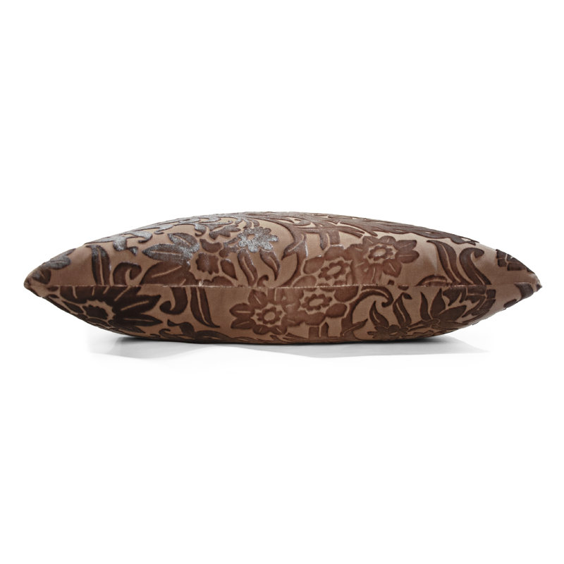 Prospect Park Square Velvet Pillow Cover & Insert, 20" x 20", Sable