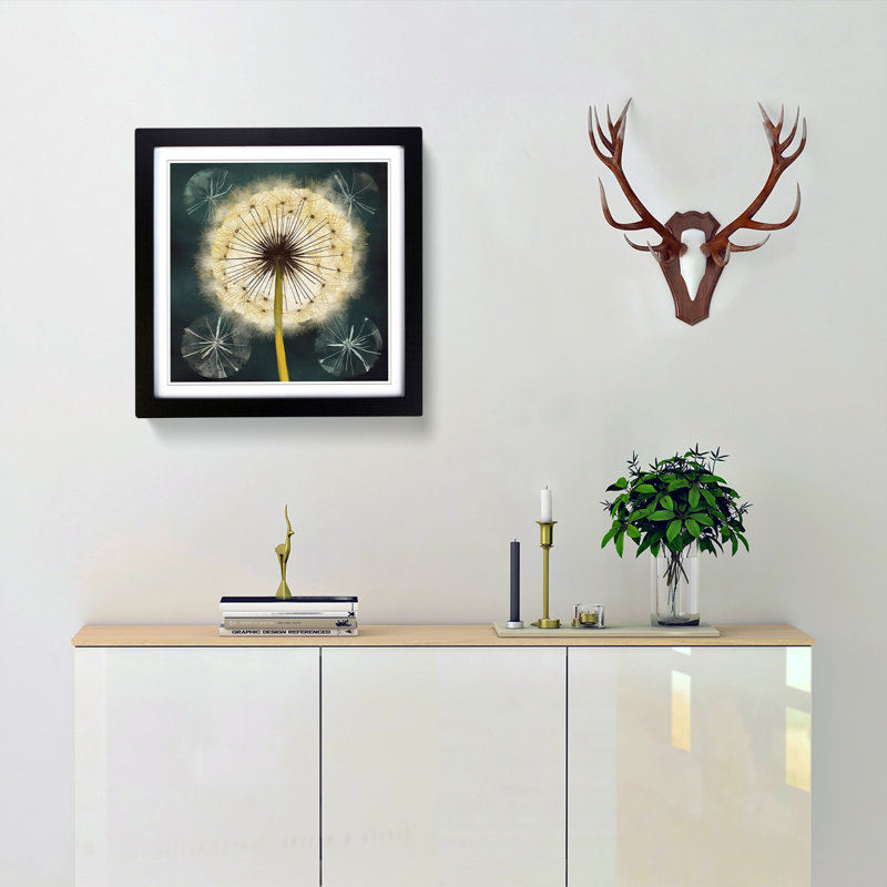 Single Picture Frame Print on Wood, Black