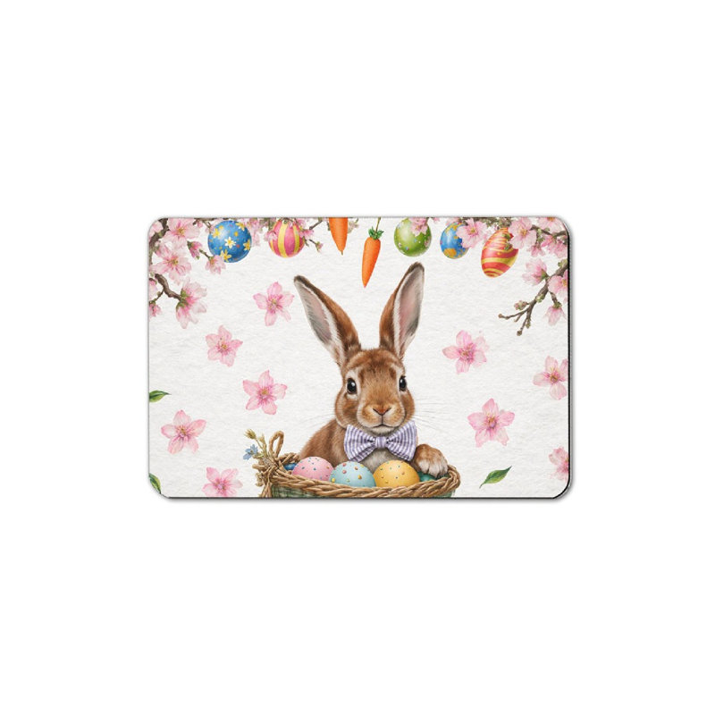 Easter Bunny in Basket Bath Mat, 36 x 24 inch