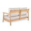 Canapé en bois d'acacia avec coussin résistant à l'eau, teck et beige