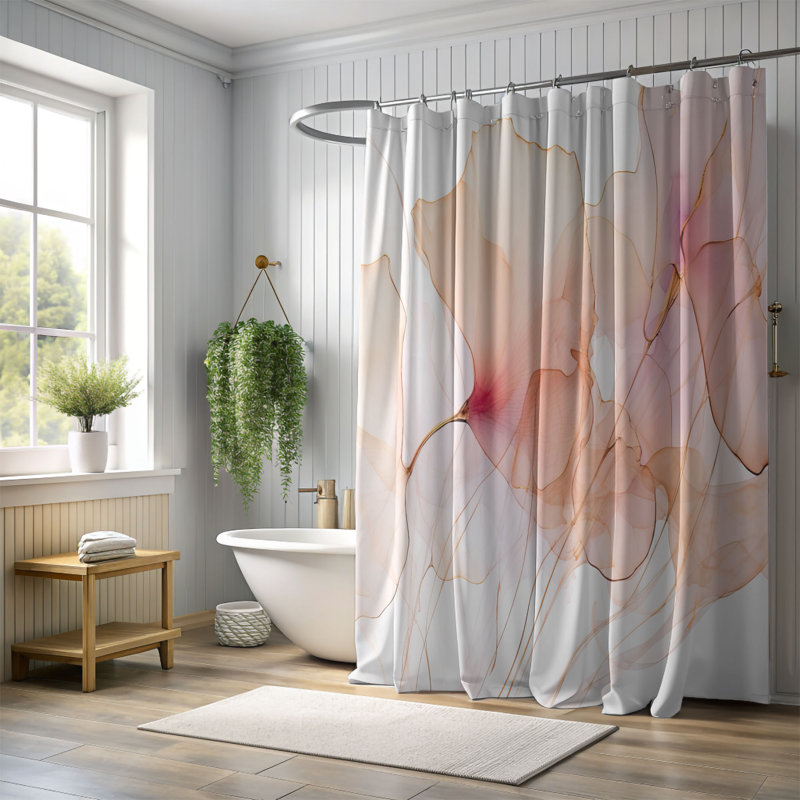 Rideau de douche Laterrell, H 74 po x l 71 po