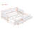 White Solid Wood Daybed with Trundle and Two Storage Drawers