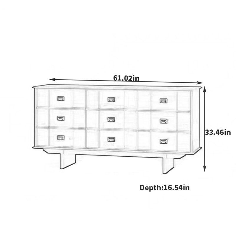 Buffet multifonctionnel simple, Noir
