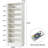 28.35" White 8-Tier Shoe Storage Cabinet With LED Light Strip, Wooden Shoe Rack For 26 Pairs, Tall 68.9" Open Organizer
