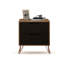 Table de chevet 2 tiroirs Mid-Century grise Rockefeller-951335393