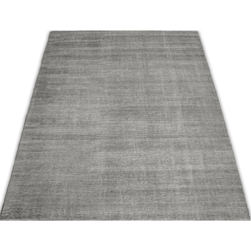 Tapis gris en laine noué à la main Bahri, Rectangle 2 pi x 3 pi