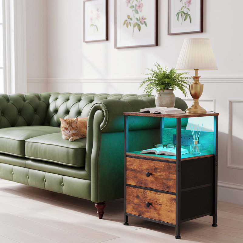 End Table, Rustic Brown