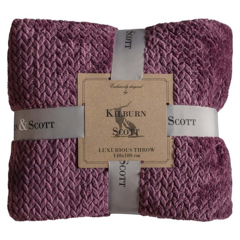 Plain Weave / Muslin Throw Blanket, Plum
