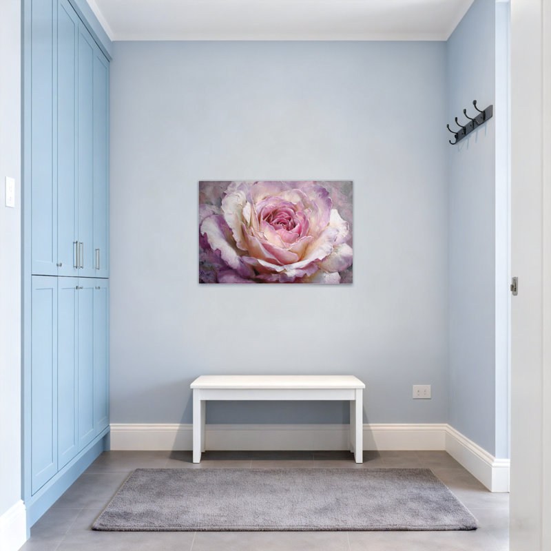 «Plants & Flowers Soft Rose Rose», reproduction d'art sur toile, H 16 po x l 24 po