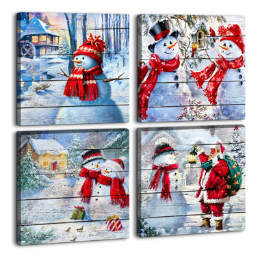 The Holiday Aisle® Santa Claus Poster Christmas Decorations Indoor Cool  Painting Canvas Wall Art Modern Picture For Living Room Decor New Year Gifts  On Canvas Painting