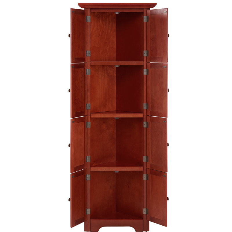 Armoire 4 coins avec 8 portes et 8 tablettes fonctionnelles pour un usage domestique