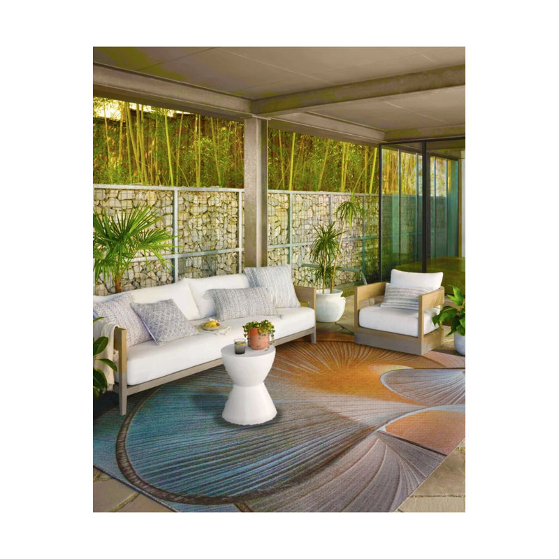 Motif géométrique brillant et tapis lavable, Tapis de couloir 2 pi 6 po x 9 pi 11 po