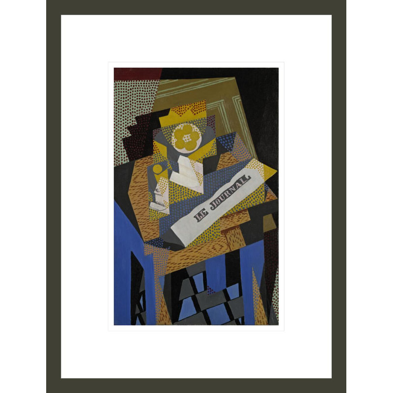 Journal et plat à fruits par Juan Gris, H 16,75 po x l 12,79 po