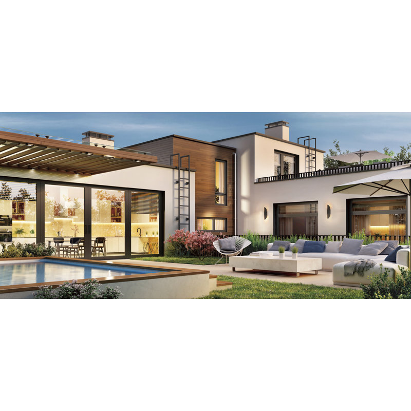 Applique murale en aluminium Cudjoe, H 18 po x l 4,75 po x P 3,75 po
