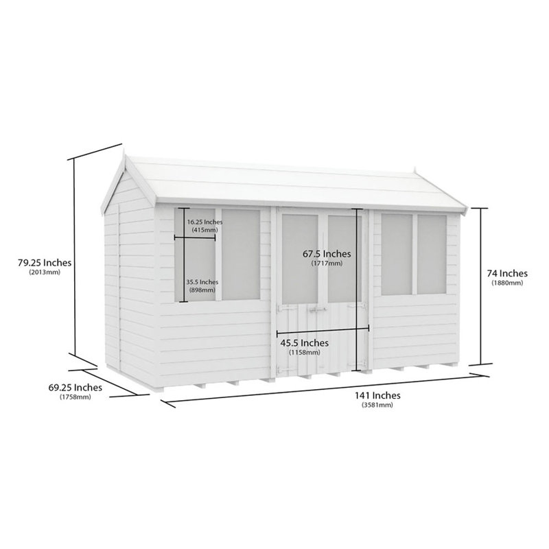Apex Summer House, 6 Ft. W x 12 Ft. D