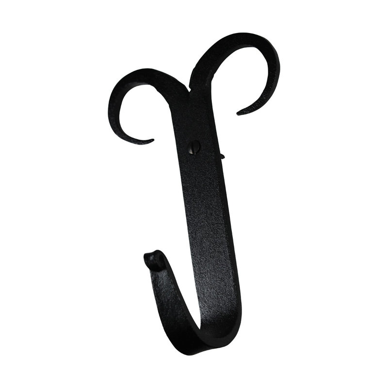 Scroll Wrought Iron Wall Mounted Robe Hook