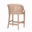Tabouret de comptoir fabriqué à la main en rotin H 25 po
