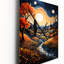 Farmhouse Farmstead Enchantment Pointillism - Horloges murales paysage et nature-99632433