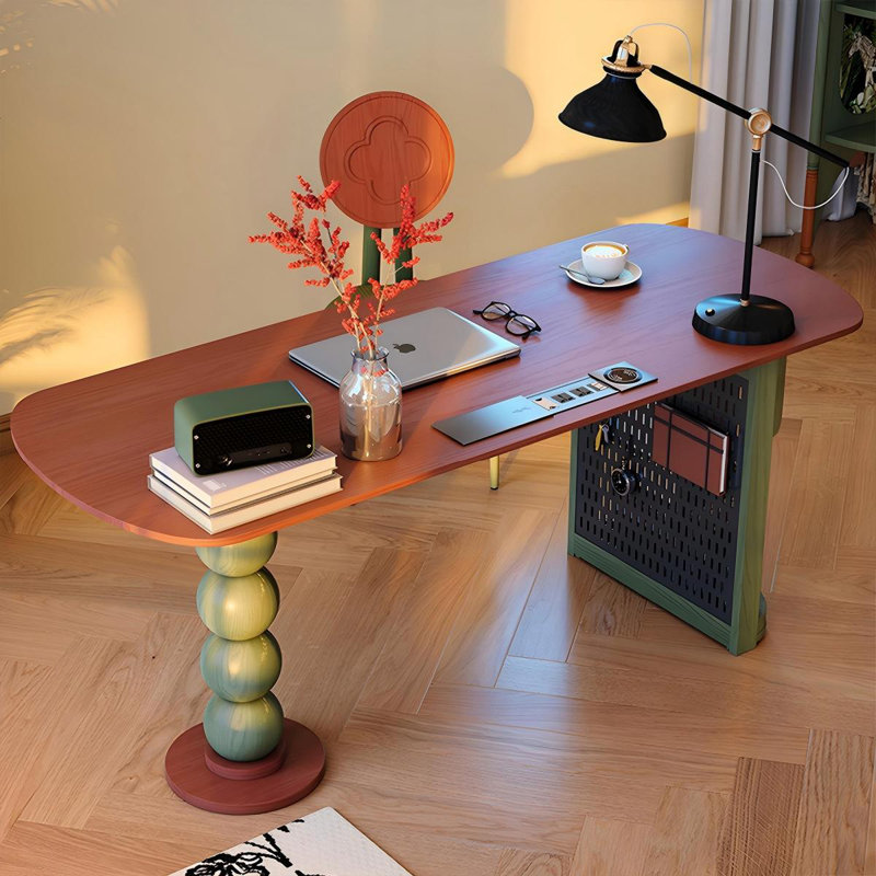 Bureau vert en bois massif 62,99 po, H 29,53 po x l 62,99 po x P 27,56 po