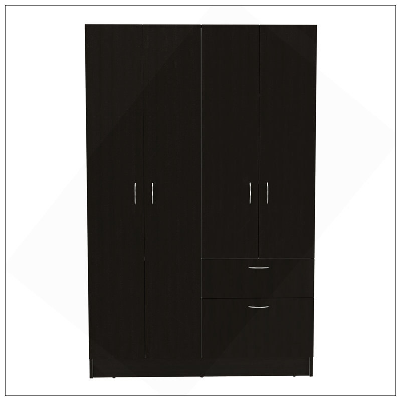 Armoire Alpes, chambre, noir / blanc