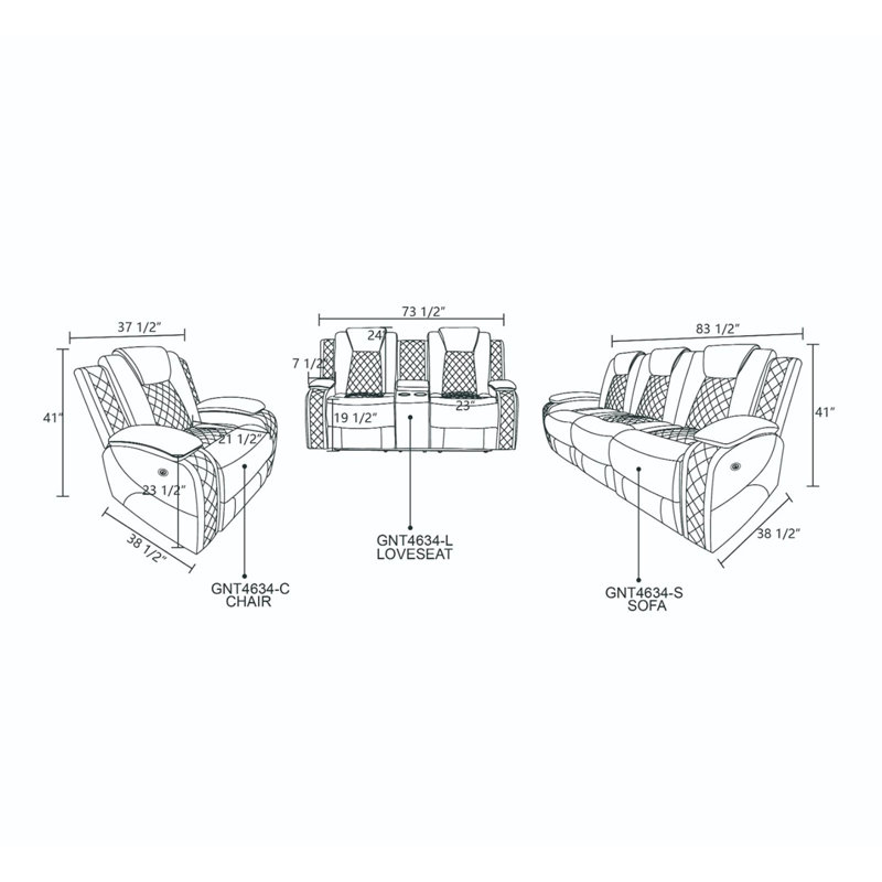 Ensemble de fauteuil inclinable électrique Serenity Dream